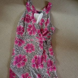 Tommy Hilfiger Sleeveless Pink Wrap Dress